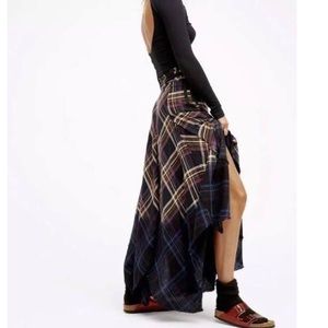Free people plaid skirt